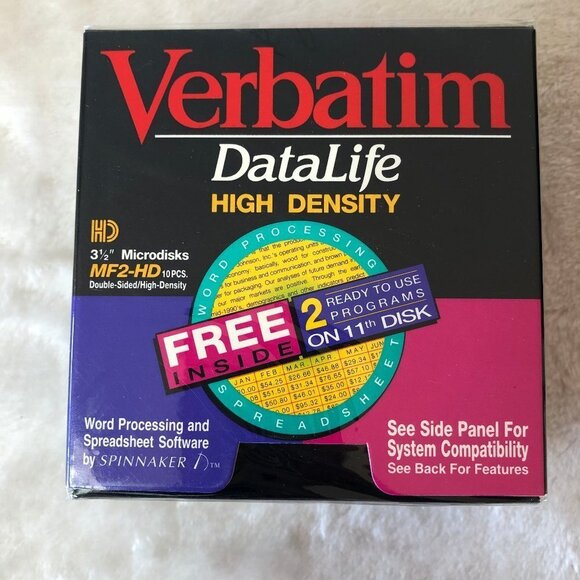 NEW Verbatim DataLife MF2-HD High Density 10pk - Picture 1 of 5